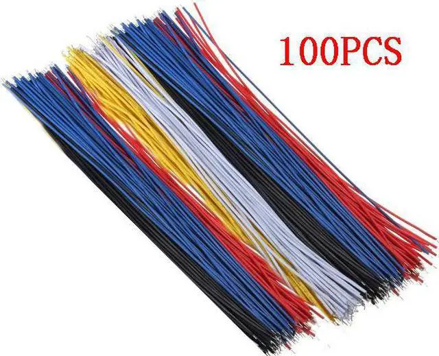 Main image of Lot de 100 câbles de soudure de PCB plaqués étain, fils conducteurs en étain de 20cm, connecteur 1007-26AWG