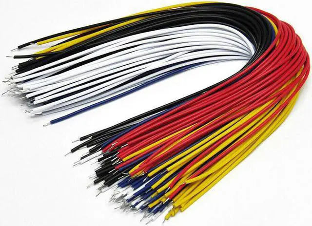 Alt view image 3 of 6 - Lot de 100 câbles de soudure de PCB plaqués étain, fils conducteurs en étain de 20cm, connecteur 1007-26AWG