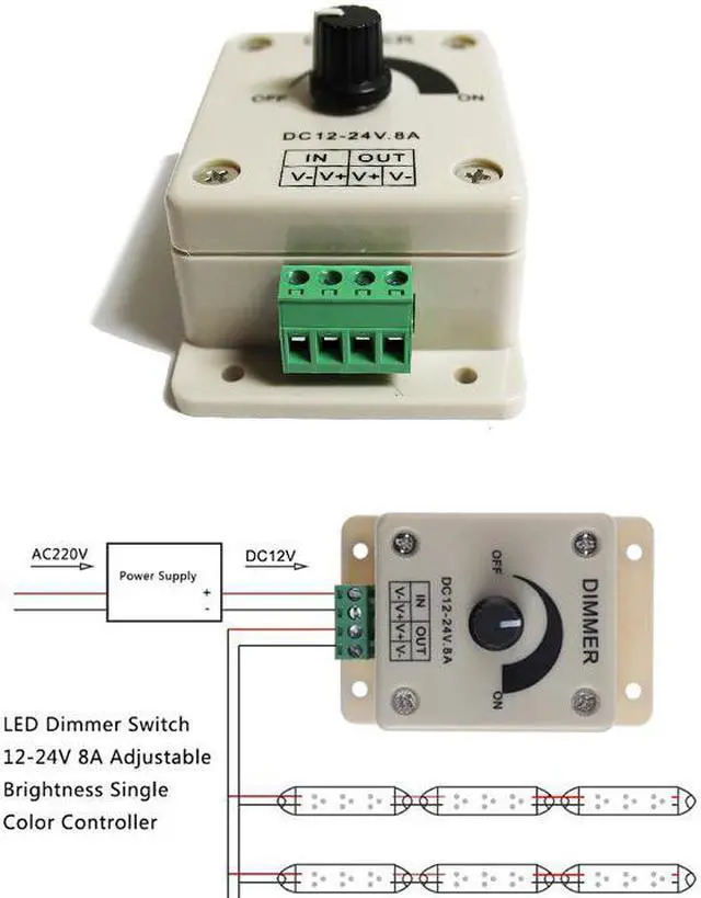 Alt view image 3 of 4 - Stabilisateur de tension DC 8a, alimentation électrique, régulateur de vitesse réglable, variateur LED, DC 12 V, DC-DC