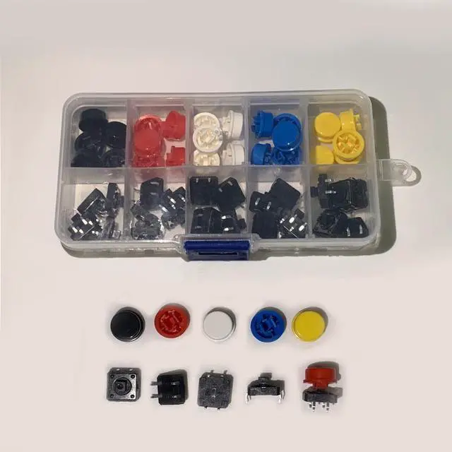 Alt view image 2 of 4 - 25 pièces/boîte Tactile Interrupteur À Bouton-Poussoir Momentané 12*12*7.3MM Micro bouton de commutation + 25 pièces Tact Bouchon 5 couleurs Pour Arduino Commutateur