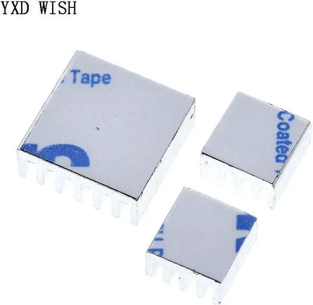 Alt view image 2 of 4 - Ensemble de dissipateurs thermiques adhésifs en aluminium, radiateur pour refroidissement Raspberry Pi 2 B, 30 pièces