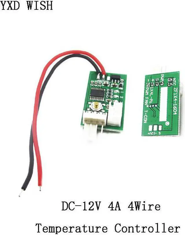 Alt view image 2 of 4 - Panneau de contrôle de la vitesse du ventilateur, PWM, 12V DC, contrôleur de la vitesse du ventilateur, Module de commutateur de vitesse pour alarme PC