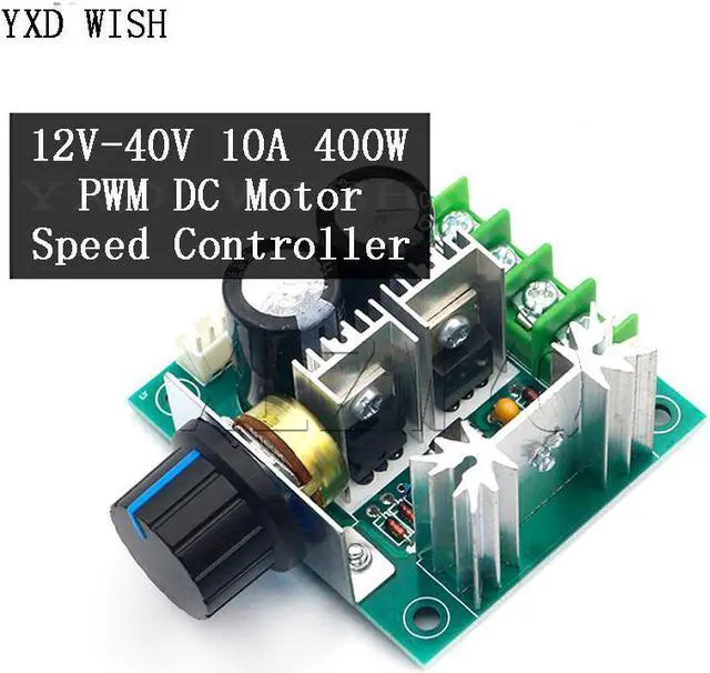 Main image of Contrôleur de vitesse de moteur PWM 12V-40V 32V 10a, régulateur de moteur cc avec interrupteur à bouton, Module de carte 400W