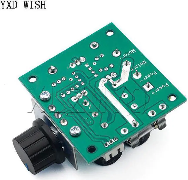 Alt view image 3 of 7 - Contrôleur de vitesse de moteur PWM 12V-40V 32V 10a, régulateur de moteur cc avec interrupteur à bouton, Module de carte 400W