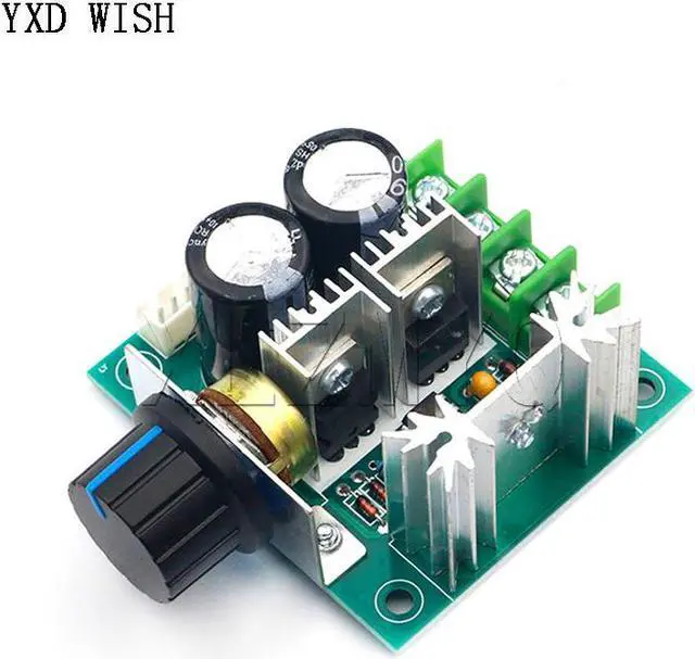 Alt view image 4 of 7 - Contrôleur de vitesse de moteur PWM 12V-40V 32V 10a, régulateur de moteur cc avec interrupteur à bouton, Module de carte 400W