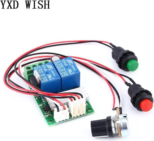 Main image of Régulateur de vitesse de moteur PWM, panneau de contrôle de vitesse réglable, Module de relais PWM réversible, DC 6V-28V 12V 24V 3A 21kHz