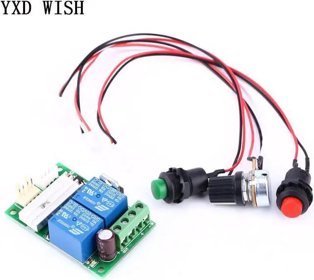 Alt view image 2 of 6 - Régulateur de vitesse de moteur PWM, panneau de contrôle de vitesse réglable, Module de relais PWM réversible, DC 6V-28V 12V 24V 3A 21kHz