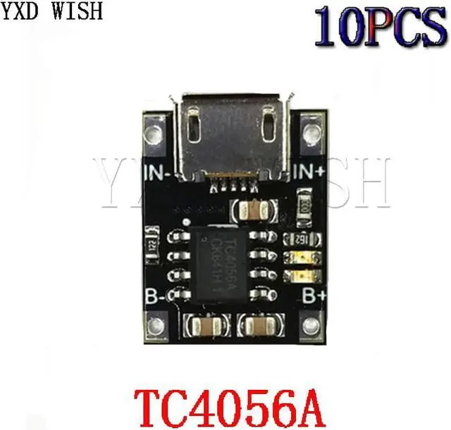 Alt view image 2 of 6 - Module de charge de batterie au Lithium 1a 5V-6V 4.2V TC4056 TC4056A, carte d'alimentation Micro USB TP4056, 10 pièces