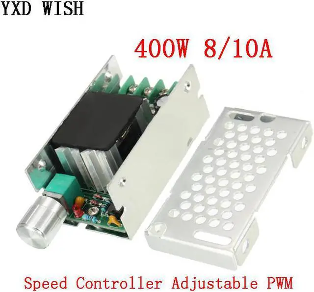 Alt view image 2 of 7 - Contrôleur de vitesse de moteur PWM réglable 400W, Module de régulateur de tension, interrupteur de commande, 12V/24V/36V/60V, 8a
