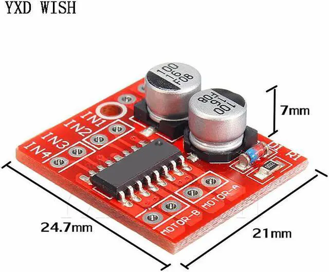 Alt view image 3 of 7 - Module d'entraînement de moteur à cc L298N, 10 pièces, inversion PWM de vitesse, double pont H, moteur pas à pas, Mini victoire L298N