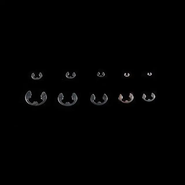 Alt view image 4 of 7 - Kit d'assortiment de circlips en acier inoxydable 120, 304 pièces, bague de retenue pour fixation d'arbre M1.5-M10