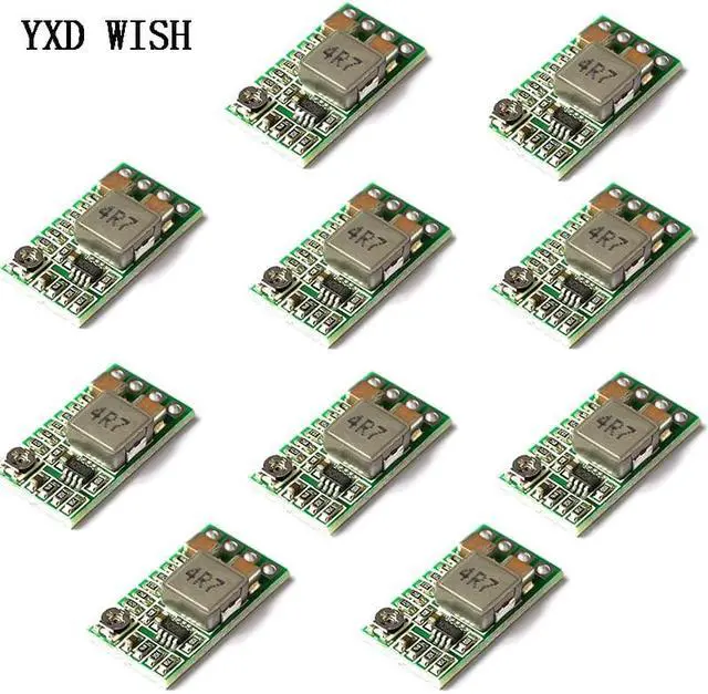 Main image of Mini Module d'alimentation 12-24V à 5V 3A, 5 pièces, convertisseur de tension réglable, 97.5% 1.8V 2.5V 3.3V 5V 9V 12V