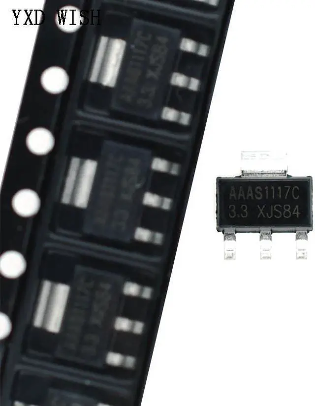 Alt view image 4 of 7 - Régulateur de tension AMS1117, kit 1,2 V/1,5 V/1,8 V/2,5 V/3,3 V/5,0 V/ADJ 1117 avec 7 valeurs x 10 = 70 pièces,