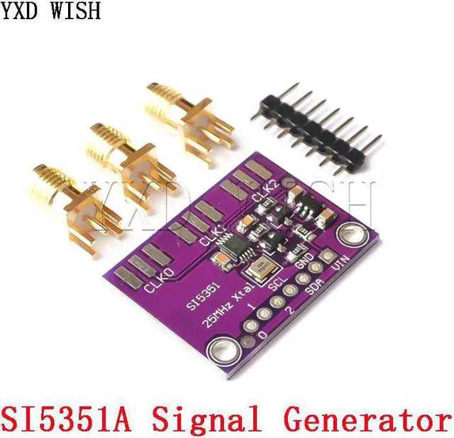 Alt view image 2 of 7 - Générateur d'horloge DC 3V-5V Si5351A Si5351 I2C, Module générateur de Signal, horloge 8KHz-160MHz pour Arduino Diy