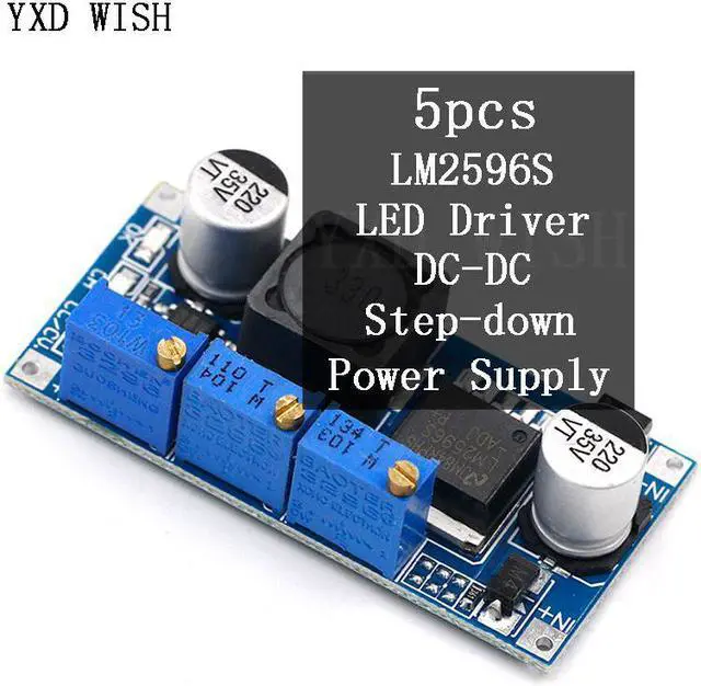 Main image of Module d'alimentation électrique DC-DC abaisseur CC CV LED, chargeur de batterie réglable, courant Constant, LM2596S, 5 pièces