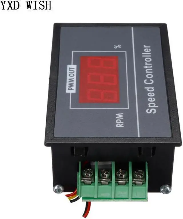 Alt view image 4 of 4 - Contrôleur de vitesse de moteur à affichage numérique LED, régulateur de tension réglable avec potentiomètre, DC 6-60V 30A 0-100% DC 12V 24V 48V