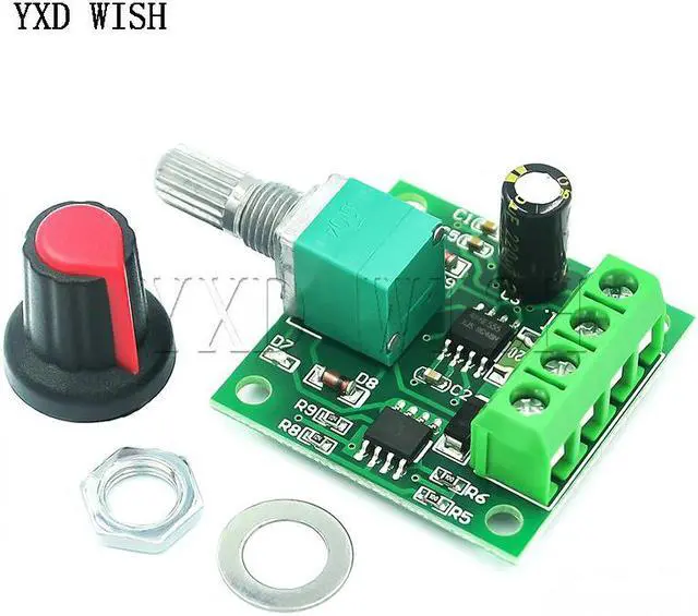 Alt view image 2 of 4 - Mini contrôleur de vitesse de moteur PWM, Module de contrôle de vitesse de moteur 1.8V 3V 5V 6V 12V DC 2A, commutateur de régulateur réglable, 10 pièces