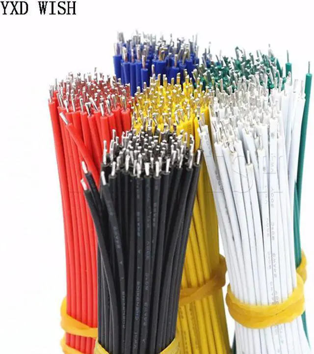 Alt view image 3 of 3 - Fil électrique en cuivre plaqué étain, 20CM, 26awg, 500 pièces, rouge, noir, blanc, jaune, bleu, connecteur 1007-26AWG, pour bricolage