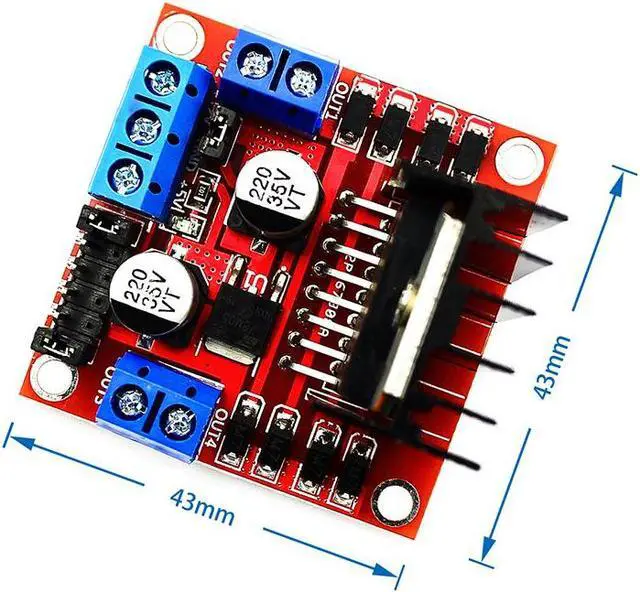 Alt view image 3 of 3 - Panneau de commande de moteur L298N, 5 pièces, L298 DC Dual H Bridge, Module de commande de moteur pas à pas pour voiture intelligente Arduino