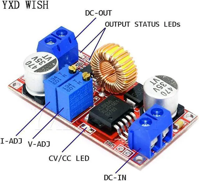 Alt view image 2 of 4 - Chargeur de batterie au Lithium 5a CC à CC CC CV, panneau de charge abaisseur XL4015 Led, convertisseur de puissance, Module abaisseur