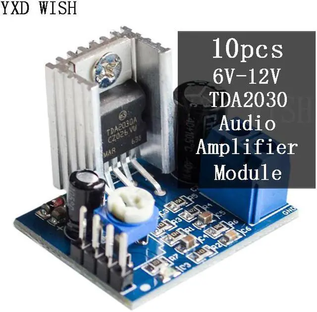 Main image of Module d'alimentation électrique TDA2030, panneau d'amplificateur Audio, Module TDA2030A 6-12V, Kit de bricolage, 10 pièces