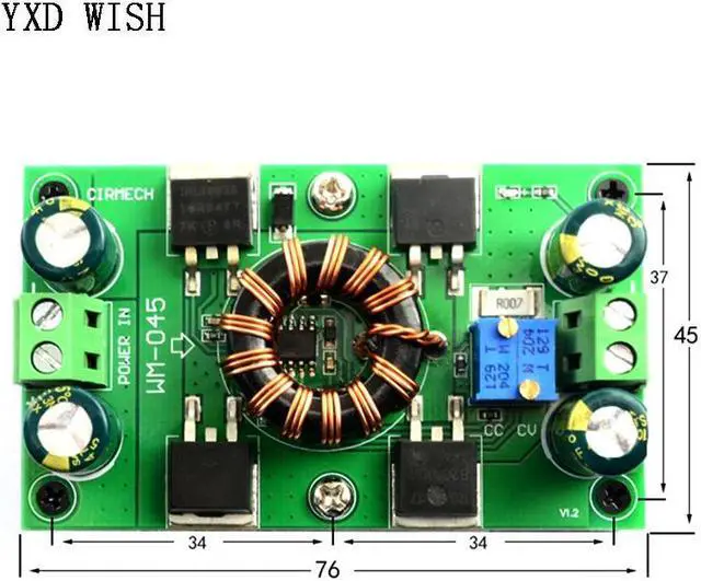 Alt view image 4 of 4 - Module d'alimentation électrique CC, courant Constant, tension constante, réglable, automatique, pour levage et abaissement, Module de puissance CC 8A