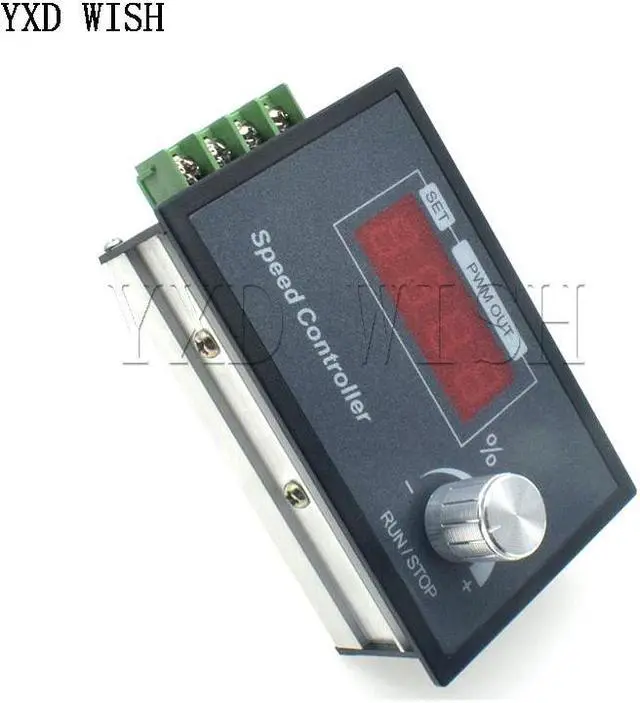 Alt view image 4 of 4 - Contrôleur de vitesse de moteur à affichage numérique 0 ~ 100%, fréquence réglable DC 6-60V 30a, PWM 12V 24V 48V