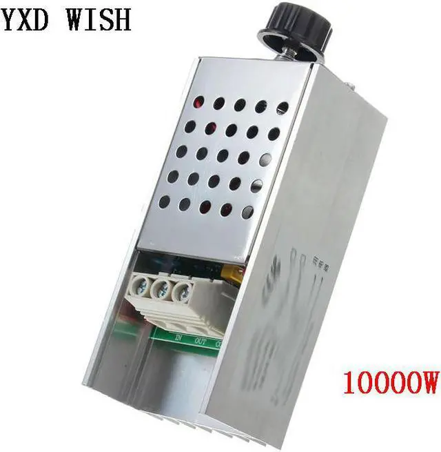 Alt view image 3 of 4 - Variateur de vitesse Led 10000W, 25A, haute puissance, SCR, régulateur de tension, interrupteur de vitesse, contrôle de la température, AC 220V