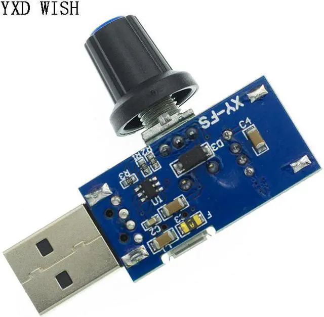 Alt view image 3 of 4 - Mini contrôleur de vitesse du vent, 5V DC, 10 pièces, USB, régulateur de Volume d'air, refroidissement muet, Module multifonction de commutation de vitesse du ventilateur