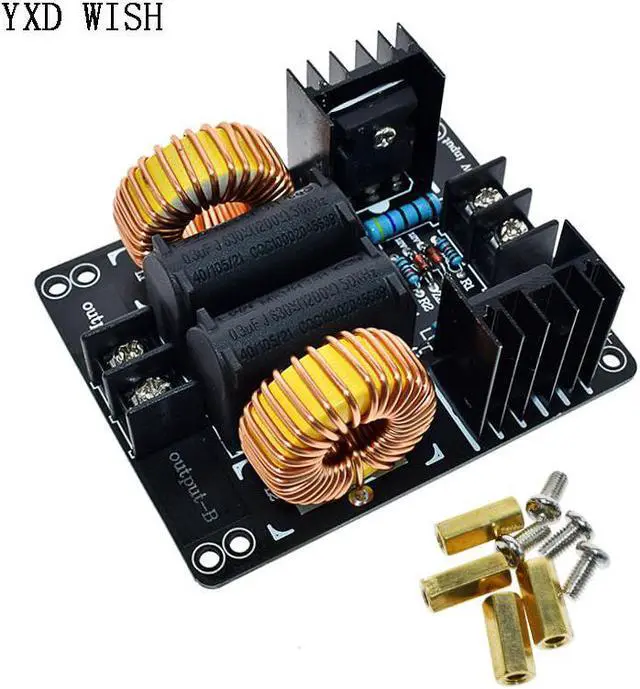 Main image of Bobine de chauffage à Induction ZVS, 1000W, 20a, basse tension, Module pilote Flyback, radiateur, grand dissipateur de chaleur, pour Arduino