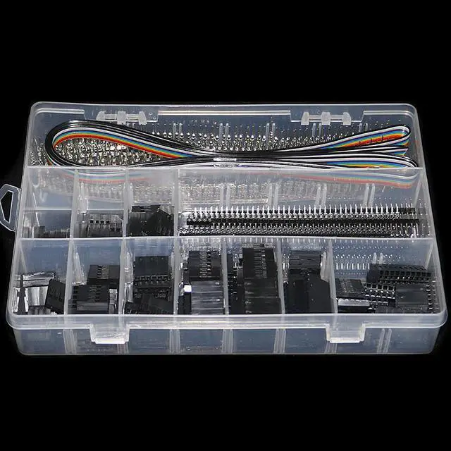 Alt view image 4 of 4 - Kit d'assortiment de connecteurs mâles/femelles, 635 pièces, 40 broches, 2.54mm
