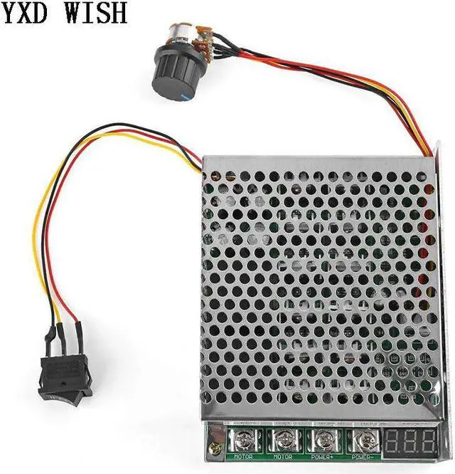 Alt view image 4 of 4 - Contrôleur de vitesse de moteur PWM, 10-55V, 60a, CW CCW, interrupteur réversible, affichage numérique, 12 V