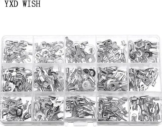 Alt view image 3 of 4 - Terminaux pressés à froid 375, en forme de U, à sertir rapidement, en cuivre nu, fourchettes rondes en forme de O