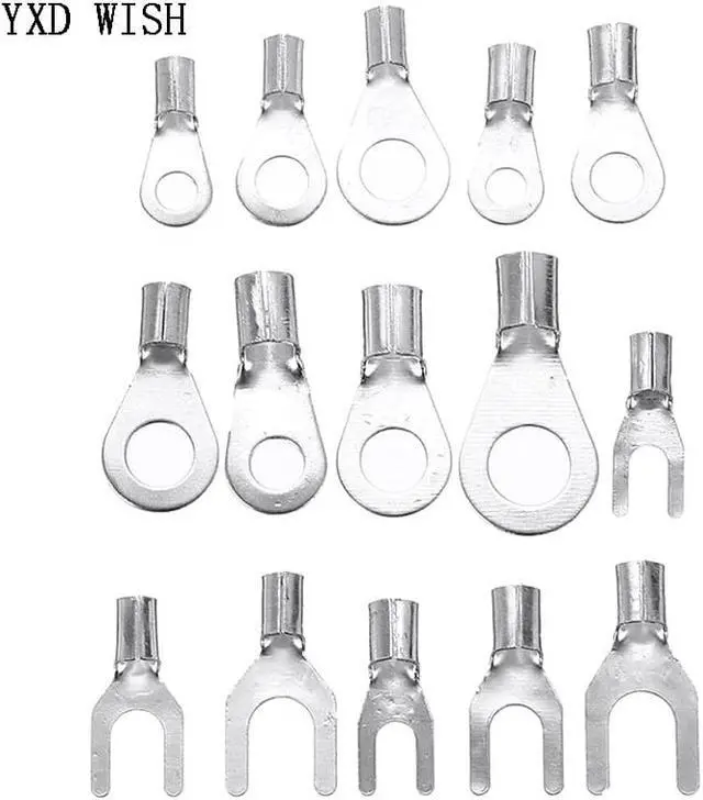 Alt view image 2 of 4 - Terminaux pressés à froid 375, en forme de U, à sertir rapidement, en cuivre nu, fourchettes rondes en forme de O