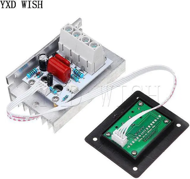 Alt view image 2 of 4 - Régulateur de tension électronique commande numérique, régulateur de vitesse, variateur, thermostat + mètre numérique, alimentation, ac 220v 10000scr