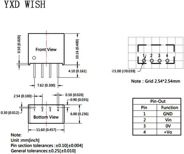 Alt view image 3 of 3 - Module B1212S-1W SIP-4 DC-DC, 10 pièces, puissance de commutation isolante B1212 b12s