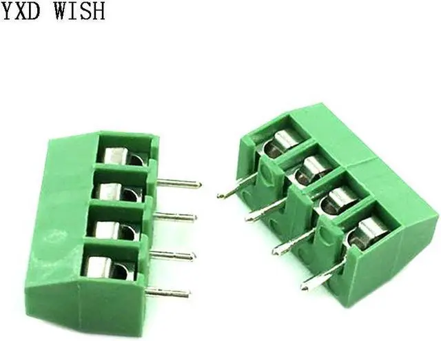 Alt view image 2 of 3 - Borne à vis PCB, 100 broches droites KF350-3.5-4P, pas de 3.5mm, connecteur à vis 4Pin KF350, terminaux PCB vert cuivre