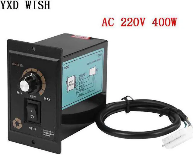 Alt view image 3 of 4 - Contrôleur de vitesse de moteur AC 220 V 50Hz 400W, numérique, contrôleur de vitesse de moteur réglable en continu 0-1450 tr/min, régulateur de vitesse AC 220 V