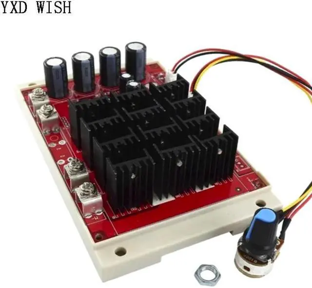 Alt view image 4 of 4 - Contrôleur de vitesse PWM 10-50V 60a, Module d'entraînement de moteur réglable 12V 24V 36V 48V 3000W MAX PWM HHO RC