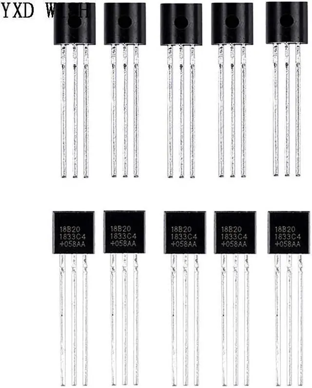 Alt view image 2 of 4 - Capteur électronique DS18B20 à-92, 50 pièces, puce 18B20, capteur de température IC 18B20, Kit de bricolage