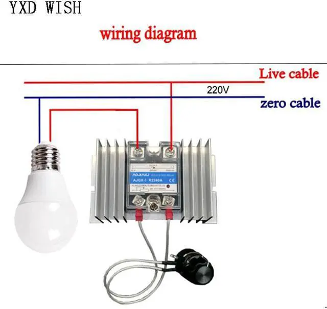 Main image of Régulateur de tension électronique SCR, 8000W, AC 110V 220V, 8kw, 0-220V, régulateur de température, variateur de température, Thermostat