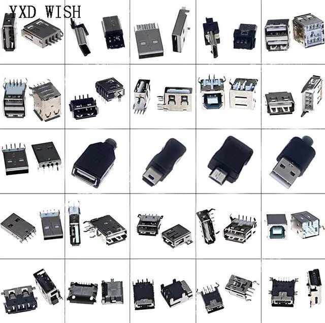 Alt view image 4 of 4 - Kit de connecteurs de prise USB, 119 pièces/boîte, Micro / Mini/USB, tête mâle et femelle avec étui en plastique, ensemble de bricolage