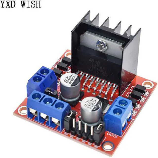 Alt view image 2 of 4 - Module de commande de pilote de moteur L298N, 10 pièces, double pont H, panneau de commande de moteur pas à pas pour arduino