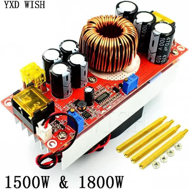 Main image of Convertisseur de tension CV, 1800W DC, Module réglable, alimentation électrique, régulateur 40a 10V -60V à 12V-90V