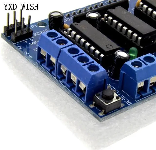 Alt view image 3 of 4 - Panneau d'extension d'entraînement moteur L293D, 10 pièces, double pour Arduino, Kit de bricolage