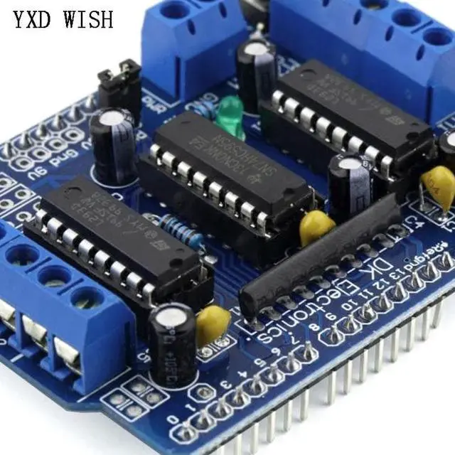 Alt view image 2 of 4 - Panneau d'extension d'entraînement moteur L293D, 10 pièces, double pour Arduino, Kit de bricolage