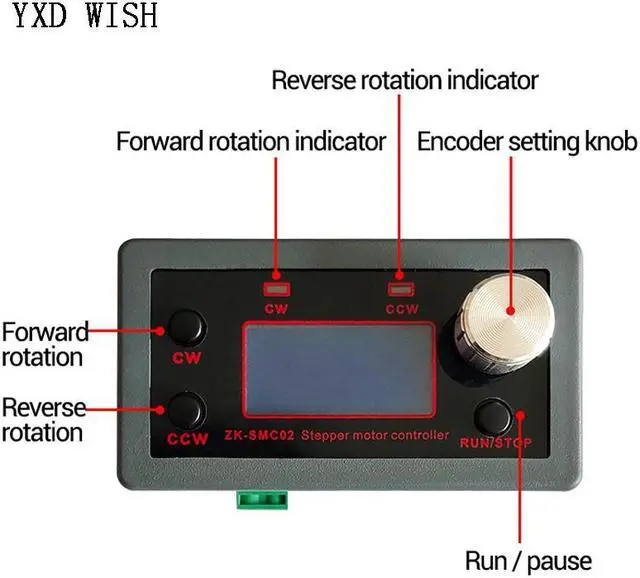 Alt view image 2 of 4 - SMC02  contrôleur de moteur pas à pas DC 5-30V 4A, circuit de commande de vitesse d'impulsion inversée, Programmable PLC, Communication série