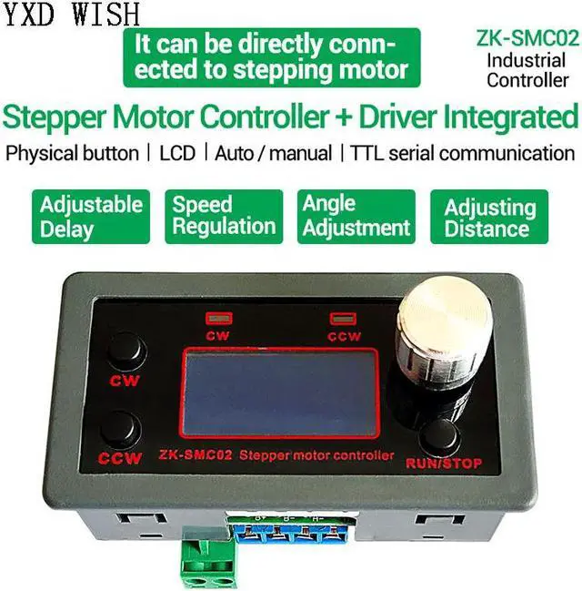 Alt view image 4 of 4 - SMC02  contrôleur de moteur pas à pas DC 5-30V 4A, circuit de commande de vitesse d'impulsion inversée, Programmable PLC, Communication série