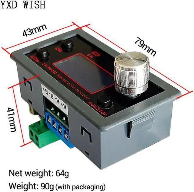Main image of SMC02  contrôleur de moteur pas à pas DC 5-30V 4A, circuit de commande de vitesse d'impulsion inversée, Programmable PLC, Communication série