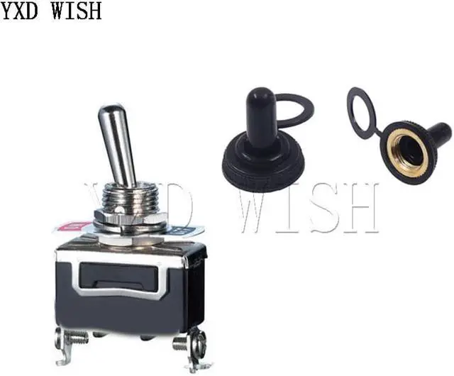 Main image of Petits interrupteurs à bascule SPST, 20 pièces, 12V, 6 A/250 VAC, 10 A/VAC, robustes, avec couvercle étanche